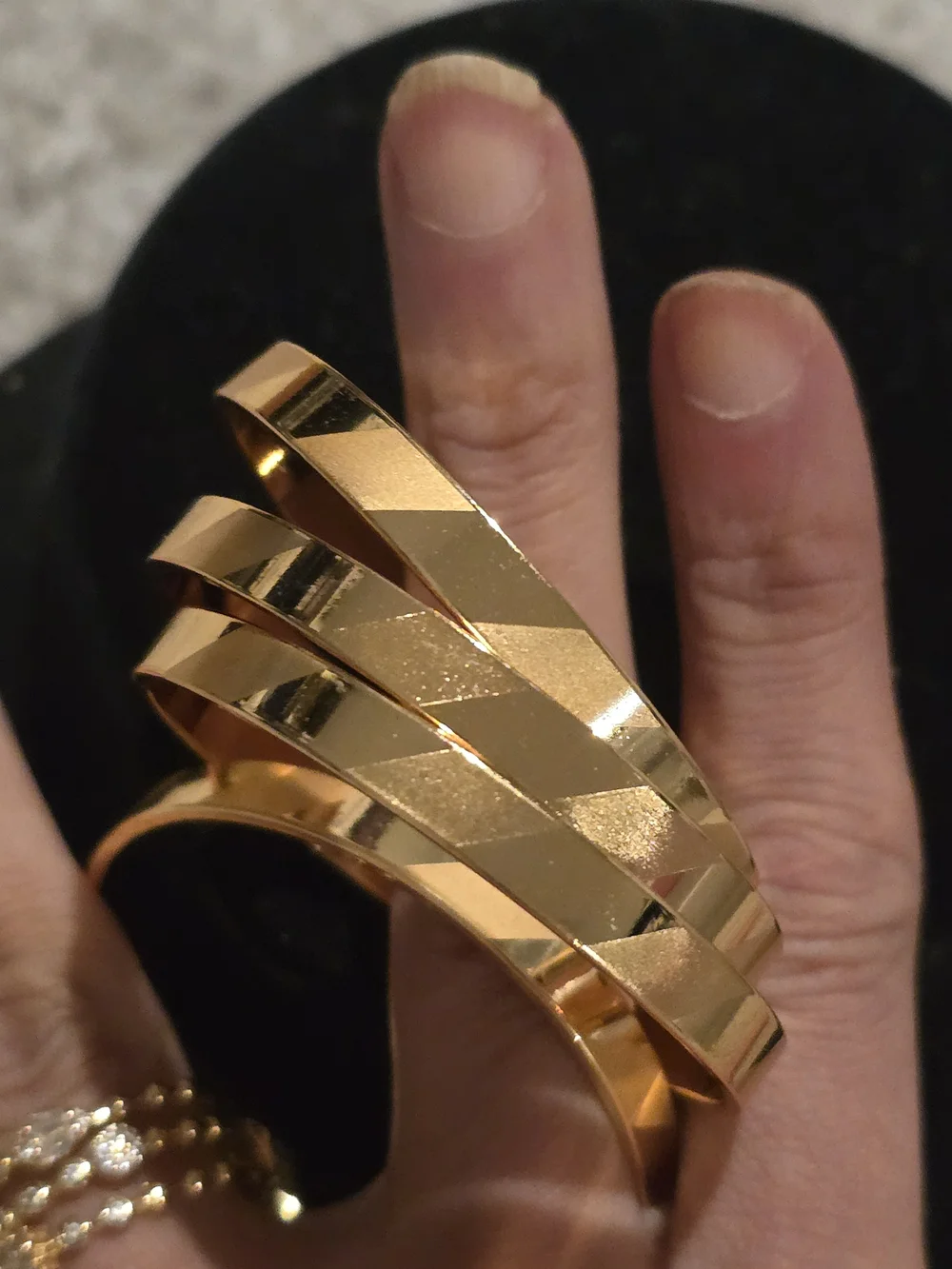 22kgp Dubai Gold-Tone Twisted Bangle Bracelet Set - Baby